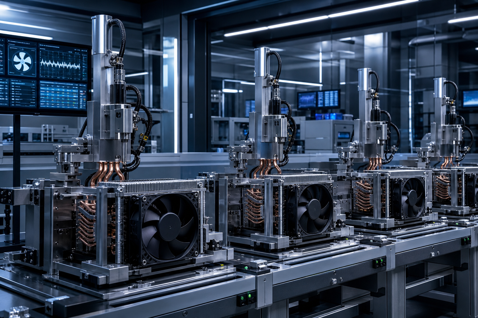 Home production and assembly system for thermal management modules.